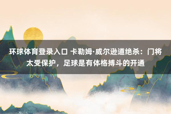 环球体育登录入口 卡勒姆·威尔逊道绝杀：门将太受保护，足球是有体格搏斗的开通