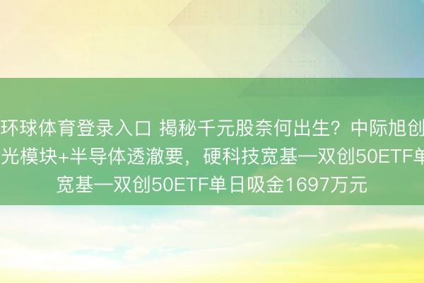 环球体育登录入口 揭秘千元股奈何出生？中际旭创一年暴涨980%！光模块+半导体透澈要，硬科技宽基—双创50ETF单日吸金1697万元