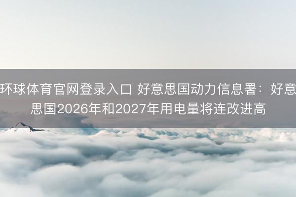 环球体育官网登录入口 好意思国动力信息署：好意思国2026年和2027年用电量将连改进高