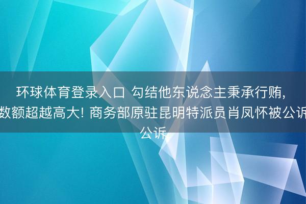 环球体育登录入口 勾结他东说念主秉承行贿， 数额超越高大! 商务部原驻昆明特派员肖凤怀被公诉