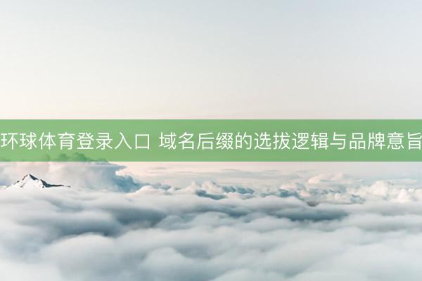 环球体育登录入口 域名后缀的选拔逻辑与品牌意旨