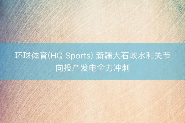 环球体育(HQ Sports) 新疆大石峡水利关节向投产发电全力冲刺